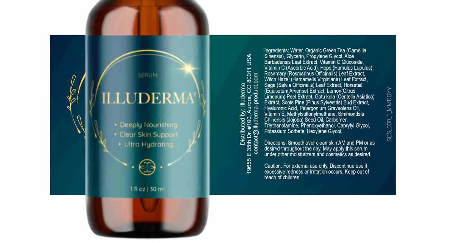 illuderma serum supplement label